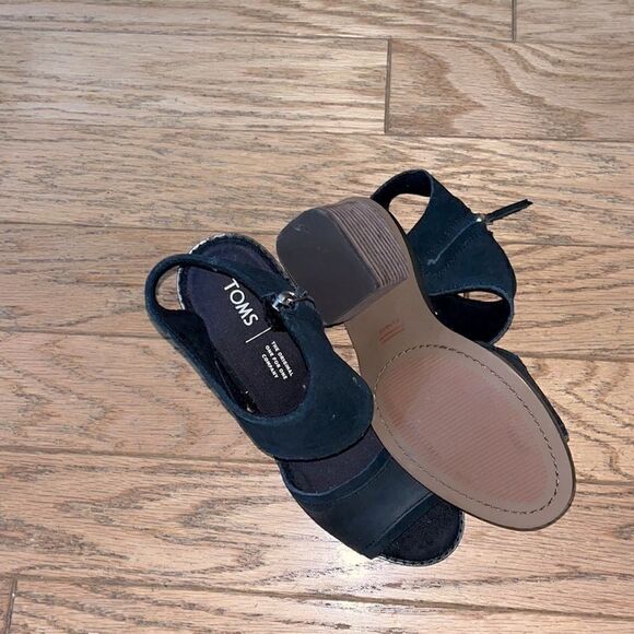 Toms Majorca black suede 3” heels - Picture 3 of 3